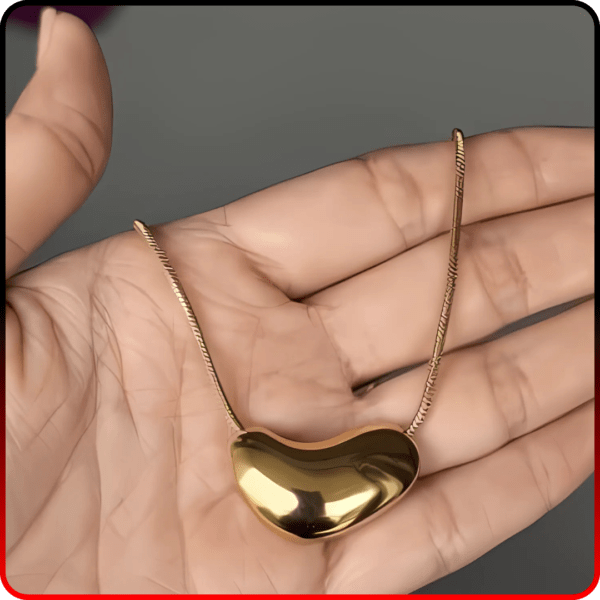 Korean-Style white heart chain – 18K Gold Plated Anti-Tarnish & Waterproof