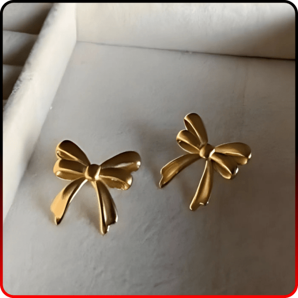 Golden Butterfly Earrings - 18K Gold Plated Anti-Tarnish & Waterproof